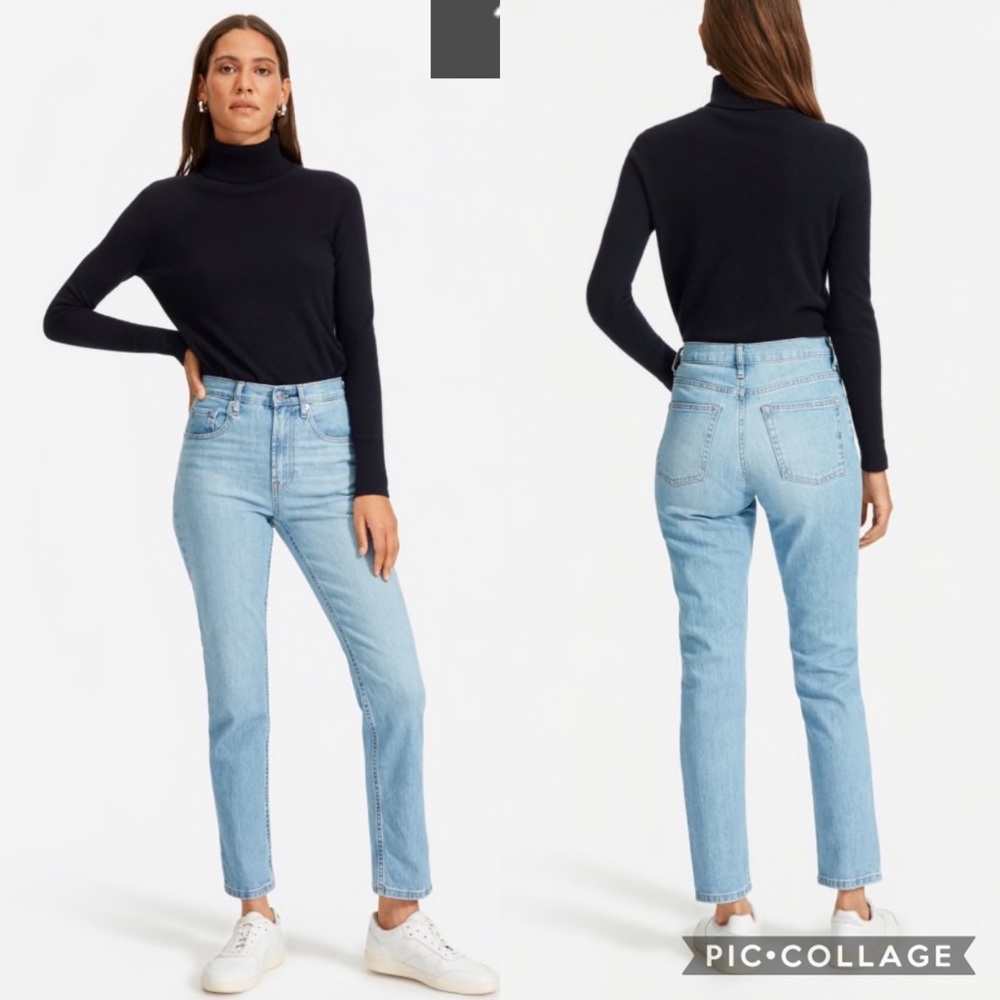 Everlane Sky Blue The Cheeky Straight Tall Jeans